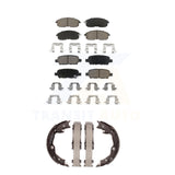 Front Rear Ceramic Brake Pads And Parking Shoes Kit For Nissan Sentra Juke