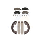 Front Rear Ceramic Brake Pads And Drum Shoes Kit For Jeep Patriot Compass Dodge