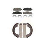 Front Rear Ceramic Brake Pads & Drum Shoes Kit For 2008-2009 Dodge Caliber SRT-4