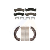 Front Rear Ceramic Brake Pads And Drum Shoes Kit For Cadillac DeVille