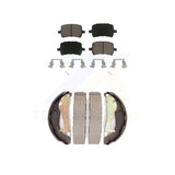 Front Rear Ceramic Brake Pads And Drum Shoes Kit For Chevrolet HHR Pontiac G5