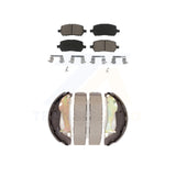 Front Rear Ceramic Brake Pads And Drum Shoes Kit For Chevrolet Cobalt Pontiac G5