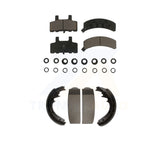 Front Rear Ceramic Brake Pads Drum Shoes Kit For Chevrolet C1500 K1500 GMC K2500
