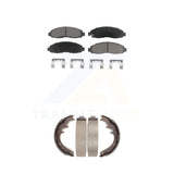 Front Rear Ceramic Brake Pads And Drum Shoes Kit For 2003-2004 Dodge Dakota