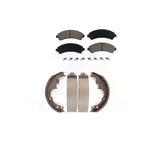 Front Rear Ceramic Brake Pads & Drum Shoe Kit For Chevrolet S10 Blazer GMC Jimmy