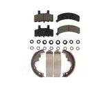 Front Rear Ceramic Brake Pads & Drum Shoe Kit For Chevrolet Astro GMC Safari AWD
