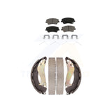 Front Rear Ceramic Brake Pads And Drum Shoes Kit For Hyundai Elantra