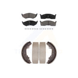 Front Rear Ceramic Brake Pads & Drum Shoe Kit For Dodge Grand Caravan Chrysler