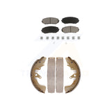 Front Rear Ceramic Brake Pads & Drum Shoes Kit For 2006-2008 Suzuki Grand Vitara