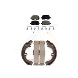 Front Rear Ceramic Brake Pads And Drum Shoes Kit For Toyota Corolla