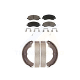 Front Rear Ceramic Brake Pads And Drum Shoes Kit For Mitsubishi Lancer