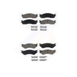 Front Rear Ceramic Brake Pads Kit For Dodge Ram 2500 1500 3500