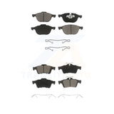 Front Rear Ceramic Brake Pad Kit For Ford Focus Escape Mazda 3 Volvo 5 C-Max S40