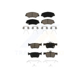 Front Rear Ceramic Brake Pads Kit For Honda Civic