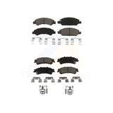 Front Rear Ceramic Brake Pad Kit For Chevrolet Silverado 1500 GMC Sierra Classic