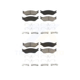 Front Rear Ceramic Brake Pads Kit For Ford F-450 Super Duty F59 F-550 IC LCF AE