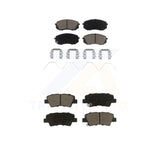 Front Rear Ceramic Brake Pad Kit For Kia Optima Soul Hyundai Elantra GT Veloster