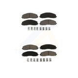 Front Rear Ceramic Brake Pads Kit For Ford F-250 Super Duty F-350 F-450