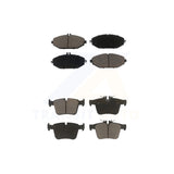 Front Rear Ceramic Brake Pads Kit For Mercedes-Benz C300 Without Sport Package