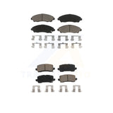 Front Rear Ceramic Brake Pads Kit For 2017-2020 Acura MDX