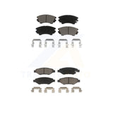 Front Rear Ceramic Brake Pads Kit For 2010-2015 Chevrolet Camaro LT LS