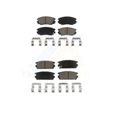 Front Rear Ceramic Brake Pads Kit For 2010-2017 Chevrolet Equinox GMC Terrain