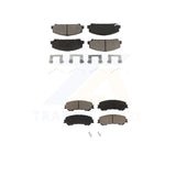 Front Rear Ceramic Brake Pads Kit For 2017-2023 Nissan TITAN