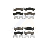 Front Rear Ceramic Brake Pad Kit For Chevrolet Silverado 2500 HD GMC Sierra 3500