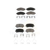 Front Rear Ceramic Brake Pads Kit For Honda Pilot Acura MDX ZDX