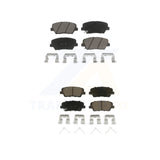 Front Rear Ceramic Brake Pad Kit For 14-15 Kia Sorento With Red Painted Calipers