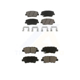 Front Rear Ceramic Brake Pad Kit For 14-17 Kia Rondo With Electric Parking