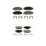 Front Rear Ceramic Brake Pads Kit For 09-11 Cadillac STS With Performance Brakes