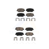 Front Rear Ceramic Brake Pads Kit For Kia Sorento Hyundai Santa Fe Sport