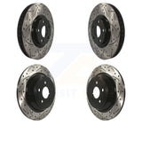 Front Rear Drilled Slot Brake Rotor Kit For Ford Edge Lincoln Continental Police