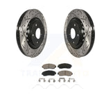 Front Drilled Slot Disc Brake Rotor & Ceramic Pad Kit For Honda Odyssey Passport