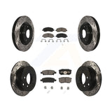 Front Rear Drill Slot Brake Rotor Ceramic Pad Kit For Jeep Patriot Dodge Compass