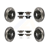 Front Rear Drilled Slot Brake Rotors Ceramic Pad Kit For BMW 328i 320i 428i 228i