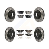 Front Rear Drilled Slot Brake Rotors Ceramic Pad Kit For BMW 328i 320i 428i 228i