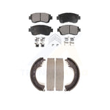 Front Rear Semi-Metallic Brake Pads And Drum Shoes Kit For Toyota Camry