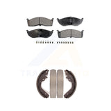 Front Rear Semi-Metallic Brake Pads Drum Shoe Kit For Neon Dodge Plymouth SX 2.0