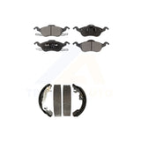 Front Rear Semi-Metallic Brake Pads And Drum Shoes Kit For Ford Focus