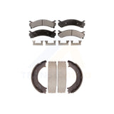 Front Rear Semi-Metallic Brake Pads Parking Shoes Kit For Chevrolet 2500 HD