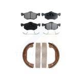 Front Rear Semi-Metallic Brake Pads And Parking Shoes Kit For Ford Escape