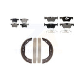 Front Rear Semi-Metallic Brake Pads Parking Shoe Kit For BMW 328i xDrive 330i GT