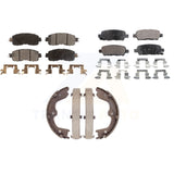 Front Rear Semi-Metallic Brake Pads And Parking Shoes Kit For Nissan Altima