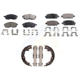 Front Rear Semi-Metallic Brake Pads And Parking Shoes Kit For Nissan Sentra Juke