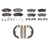 Front Rear Semi-Metallic Brake Pads And Parking Shoe Kit For Suzuki Forenza Reno