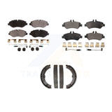 Front Rear Semi-Metallic Brake Pads And Parking Shoe Kit For Sprinter 2500 Dodge