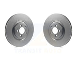 Front Coated Disc Brake Rotors Pair For Jaguar XF XJ S-Type XK XKR XJR Super V8