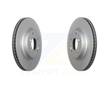 Front Coated Disc Brake Rotors Pair For Honda Accord Civic